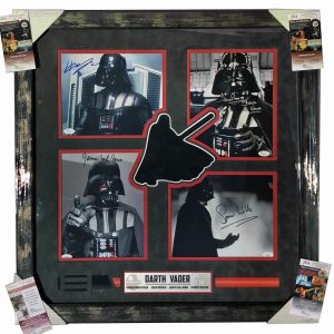 Ultimate Star Wars Framed & Matted 27x28 Piece Signed By 4 Darth Vader Actors