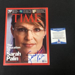 Sarah Palin Signed TIME Magazine September 15 2008 Issue Beckett COA