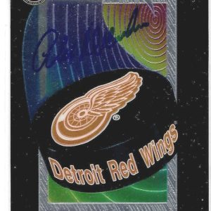 Alex Delvecchio Signed 1994 Trading Card Sized Detroit Red Wings Vending Sticker