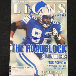 Shaun Rogers Signed Detroit Lions Report Magazine