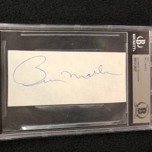 Billy Martin Signed New York Yankees Cut Autograph Beckett Certified