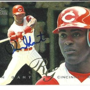Ron Gant Signed 1995 Flair Card #338 Cincinnati Reds