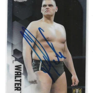 WALTER Signed 2020 Topps Chrome WWE NXT UK Refractor Card #100 GUNTHER