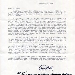 Bob Kane Batman Creator Comics Artist Cartoonist Signed Autograph Note JSA