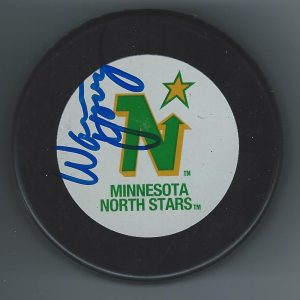 Warren YOUNG Signed MINNESOTA NORTH STARS Puck