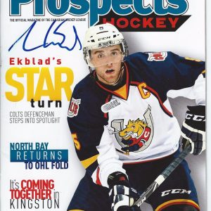 Aaron EKBLAD Signed PROSPECTS Magazine BARRIE COLTS