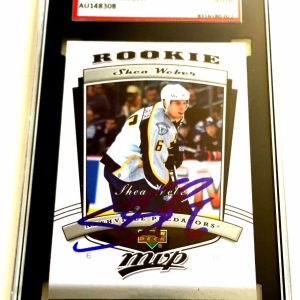 SHEA WEBER SIGNED 2006-07 UPPER DECK MVP ROOKIE CARD #354 SGC AUTHENTICATED