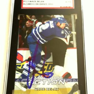WADE BELAK SIGNED 2003/04 ITG ACTION CARD #513 SGC AUTHENTICATED