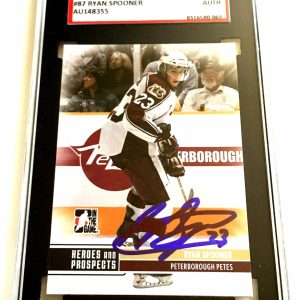 RYAN SPOONER SIGNED 2009/10 HEROES AND PROSPECTS CARD #87 SGC AUTHENTICATED
