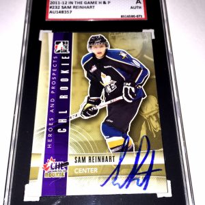 SAM REINHART SIGNED 2011/12 HEROES AND PROSPECTS CARD #232 SGC AUTHENTICATED