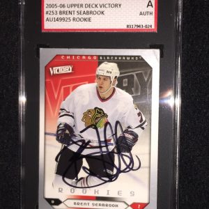 BRENT SEABROOK SIGNED 2005/06 VICTORY ROOKIE CARD #253 SGC AUTHENTICATED