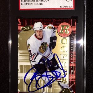 BRENT SEABROOK SIGNED 2005/06 UD POWER PLAY ROOKIE CARD #140 SGC AUTHENTICATED