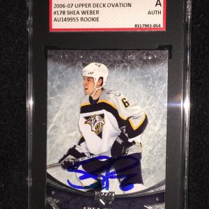 SHEA WEBER SIGNED 2006-07 UPPER DECK OVATION ROOKIE CARD #178 SGC AUTHENTICATED