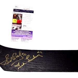 Sid Abel & Ted Lindsay Signed Vintage Sears Stick Detroit Red Wings JSA COA