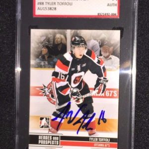 TYLER TOFFOLI SIGNED 2009/10 HEROES AND PROSPECTS CARD #88 SGC AUTHENTICATED
