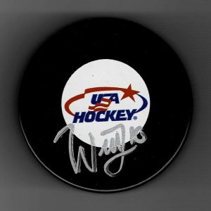 Will Lockwood Signed USA Hockey Puck New York Rangers