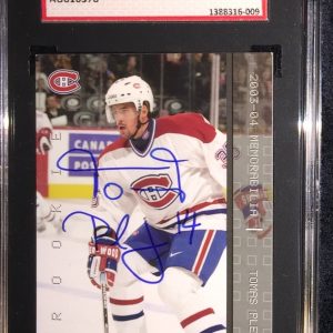 TOMAS PLEKANEC SIGNED 2003/04 BE A PLAYER MEMORABILIA ROOKIE CARD SGC CERTIFIED