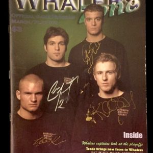 Cole Jarrett Chad LaRose Karl Stewart Nate Kiser Signed Plymouth Whalers Program