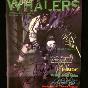 2001/02 Plymouth Whalers Team Signed Game Program James Wisniewski