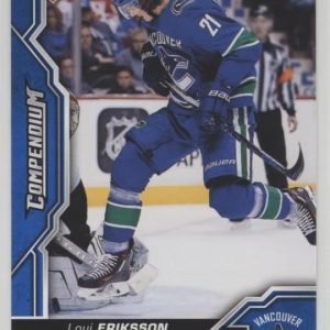 Vancouver Canucks 2018-19 Upper Deck Compendium Blue Parallel Card Team Set