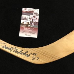 Frank Mahovlich Signed Toronto Maple Leafs Hall Of Fame Stats Stick JSA CC04374
