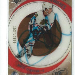 Brent Seabrook Signed 2005/06 Upper Deck Ice Rookie Card Card #123 #1537/1999
