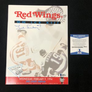 Ted Lindsay Signed Detroit Red Wings On Ice XIII 1994 Event Program Beckett COA