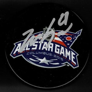 Zemgus Girgensions Signed 2015 NHL All Star Puck Buffalo Sabres