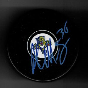 Al Montoya Signed Florida Panthers New Logo Puck Signed In Blue