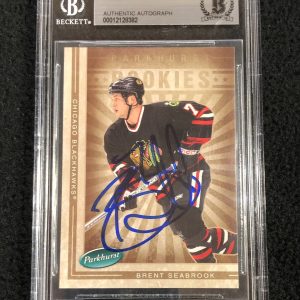 Brent Seabrook Signed 2005/06 Parkhurst Rookie Card #616 Beckett Certified