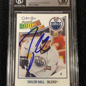 Taylor Hall Signed 2010/11 O-Pee-Chee Retro Rookie Card #519 Beckett Certified