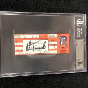 Alan Trammell Signed Detroit Tigers Final Game Ticket 1996 Beckett Authenticated
