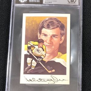 Bobby Orr Signed 1983 Hockey Hall Of Fame Postcard Beckett Certified Bruins