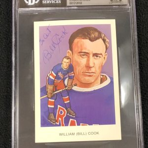 Bill Cook Signed 1983 Hockey Hall Of Fame Postcard Beckett Certified