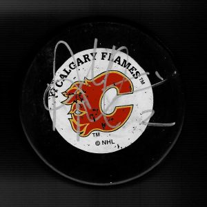 Al MacInnis Signed Calgary Flames Trench Puck