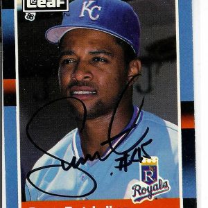 Danny Tartabull Signed 1988 Leaf Card #190 Kansas City Royals