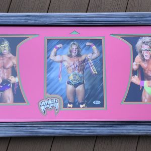 Ultimate Warrior Signed & Inscribed Framed WWF Champion 8x10 Photo BAS COA WWE