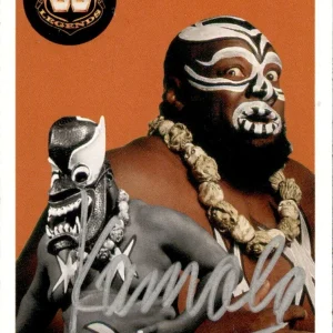 Kamala Signed 2006 Topps WWF Heritage Legend Card #81 WWE