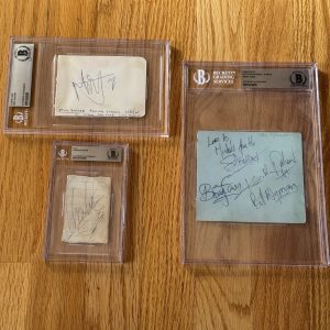 Rolling Stones Signed Set - Jagger Richards Wyman Watts Jones Beckett Slabbed