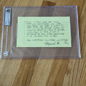 Rare Autograph Letter SIGNED Raymond Berry Baltimore Colts Football Beckett Slab