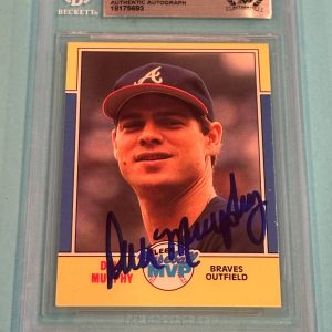 DALE MURPHY Signed 1988 FLEER BASEBALL MVPs Card #25 Beckett BAS