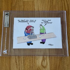 AWESOME Pre CLOSE TO HOME ORIGINAL WATER COLOR ART JOHN MCPHERSON Beckett Slab