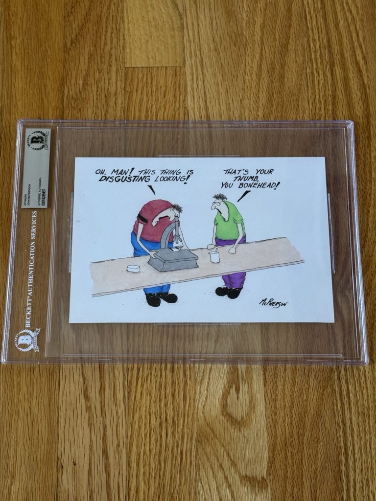 AWESOME Pre CLOSE TO HOME ORIGINAL WATER COLOR ART JOHN MCPHERSON Beckett Slab