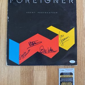 SIGNED Foreigner Agent Provocateur Album JSA Gramm Jones Wills Elliott