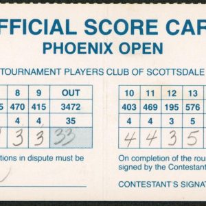Paul Azinger & Dan Forsman Signed 1995 Phoenix Open Score Card BAS #AD97806