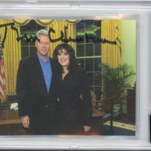 President Bill Clinton SIGNED AUTOGRAPHED Monica Lewinsky Picture BECKETT BAS 10