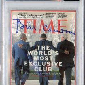 President Bill Clinton SIGNED AUTOGRAPHED Time Magazine Picture BECKETT BAS 10