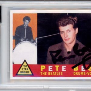 Pete Best The Beatles Original Drummer Signed Card Beckett BAS PERFECT 10 AUTO