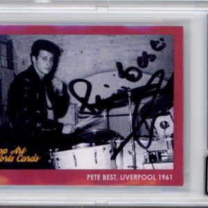 Pete Best The Beatles Original Drummer Signed Card Beckett BAS 10 AUTOGRAPHED
