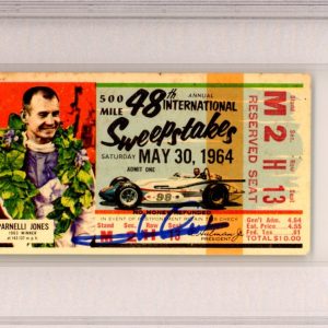 1964 Indy Indianapolis 500 Ticket Signed Mario Andretti PSA DNA COA Autograph F1